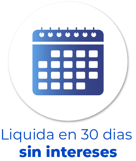 Liquida en 30 días Sin Intereses OX Credit